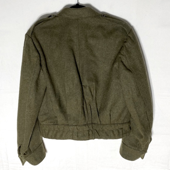 Vintage WWII Army Green Wool Eisenhower Ike Military Jacket S - Picture 2 of 15